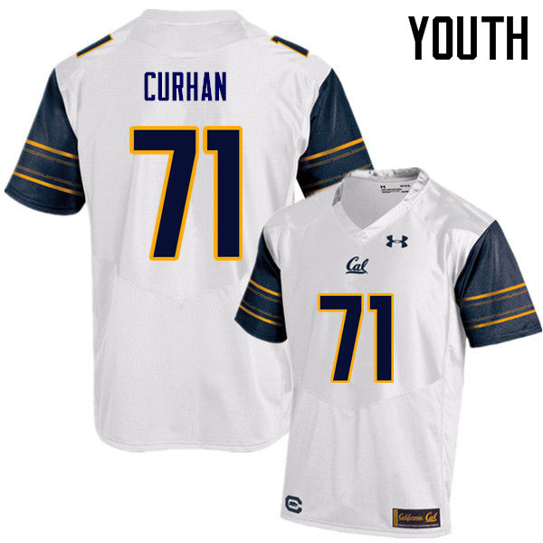 Youth #71 Jake Curhan Cal Bears (California Golden Bears College) Football Jerseys Sale-White - Click Image to Close